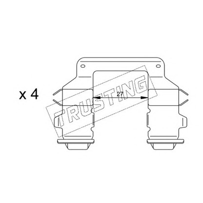 Foto Kit accessori, Pastiglia freno TRUSTING KIT054