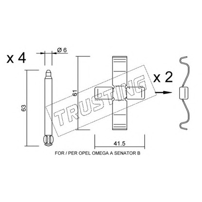 Photo Accessory Kit, disc brake pads TRUSTING KIT079