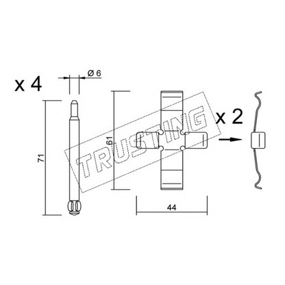 Photo Accessory Kit, disc brake pads TRUSTING KIT087