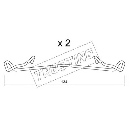 Photo Accessory Kit, disc brake pads TRUSTING KIT095