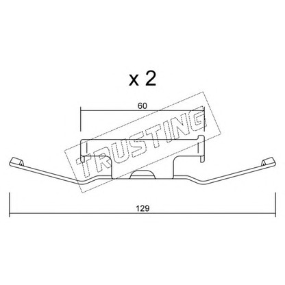Фото Комплектующие, колодки дискового тормоза TRUSTING KIT107