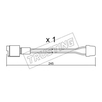 Zdjęcie Styk ostrzegwaczy, zużycie okładzin hamulcowych TRUSTING SU072