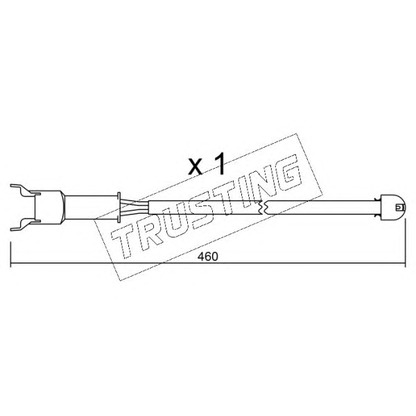 Foto Warnkontaktsatz, Bremsbelagverschleiß TRUSTING SU088