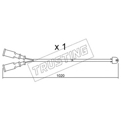 Фото Сигнализатор, износ тормозных колодок TRUSTING SU089