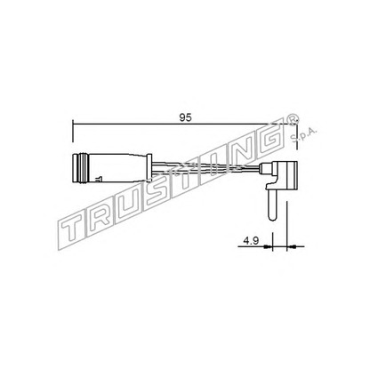 Photo Warning Contact, brake pad wear TRUSTING SU160