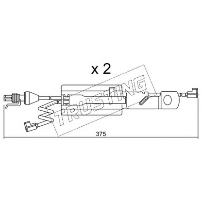 Photo Warning Contact, brake pad wear TRUSTING SU177K