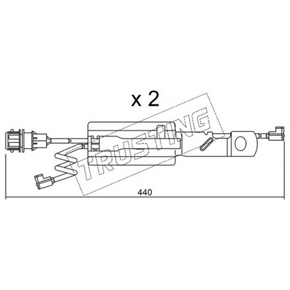 Photo Warning Contact, brake pad wear TRUSTING SU179K