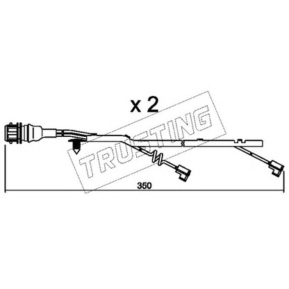 Foto Contacto de aviso, desgaste de los frenos TRUSTING SU182K