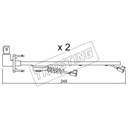 Photo Warning Contact, brake pad wear TRUSTING SU183K