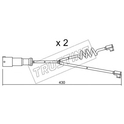 Zdjęcie Styk ostrzegwaczy, zużycie okładzin hamulcowych TRUSTING SU187K