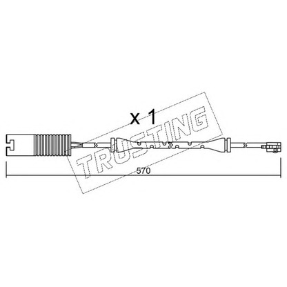 Zdjęcie Styk ostrzegwaczy, zużycie okładzin hamulcowych TRUSTING SU208