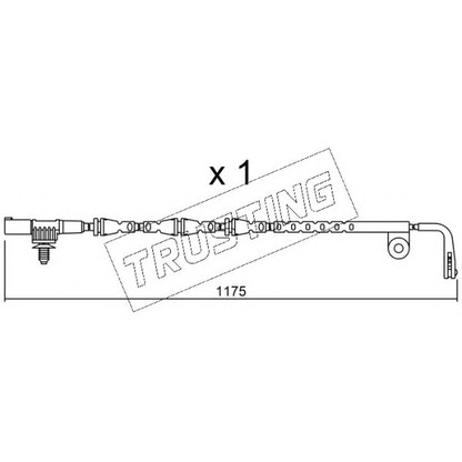 Photo Warning Contact, brake pad wear TRUSTING SU228