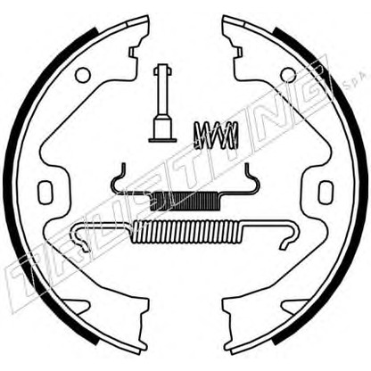 Photo Brake Shoe Set, parking brake TRUSTING 092307K