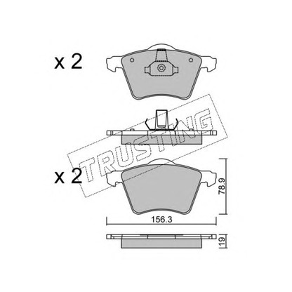 Foto Kit pastiglie freno, Freno a disco TRUSTING 5662