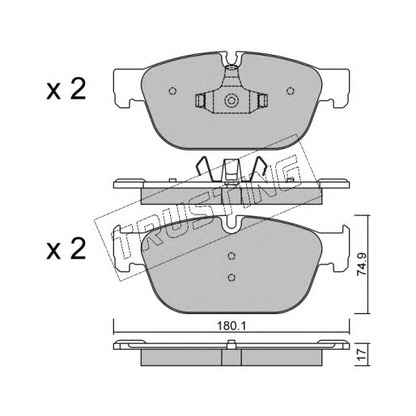 Photo Brake Pad Set, disc brake TRUSTING 8710