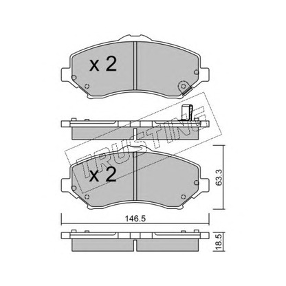 Photo Brake Pad Set, disc brake TRUSTING 8791