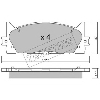 Photo Brake Pad Set, disc brake TRUSTING 8990