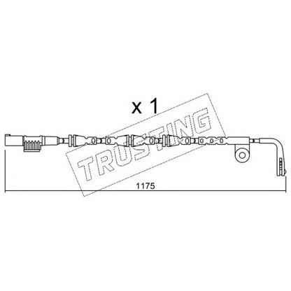 Photo Warning Contact, brake pad wear TRUSTING SU253