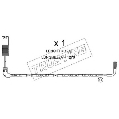 Photo Warning Contact, brake pad wear TRUSTING SU254