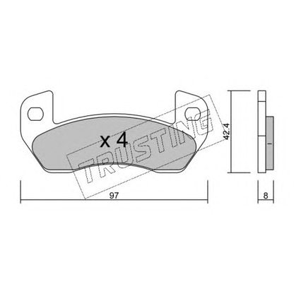 Photo Brake Pad Set, disc brake TRUSTING 9290