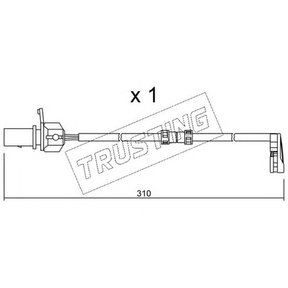 Photo Warning Contact, brake pad wear TRUSTING SU290