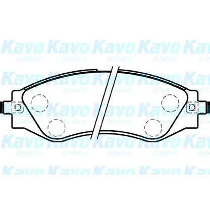 Фото Комплект тормозных колодок, дисковый тормоз KAVO PARTS BP1009