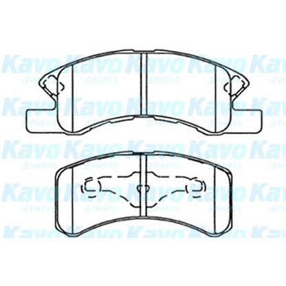 Фото Комплект тормозных колодок, дисковый тормоз KAVO PARTS BP1515