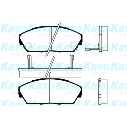 Фото Комплект тормозных колодок, дисковый тормоз KAVO PARTS BP2021