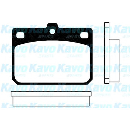 Фото Комплект тормозных колодок, дисковый тормоз KAVO PARTS BP3000