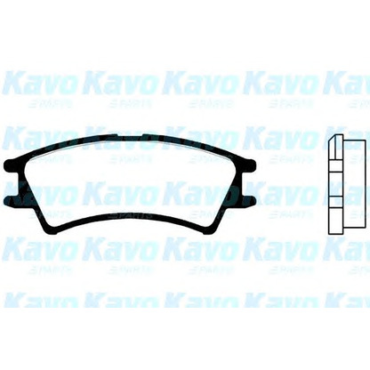 Foto Bremsbelagsatz, Scheibenbremse KAVO PARTS BP3008