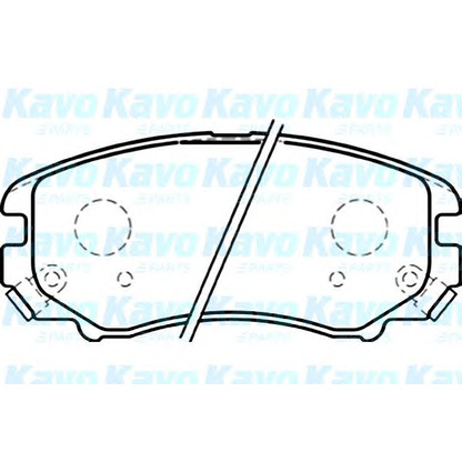 Photo Kit de plaquettes de frein, frein à disque KAVO PARTS BP3024