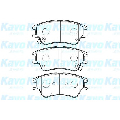 Photo Kit de plaquettes de frein, frein à disque KAVO PARTS BP3027