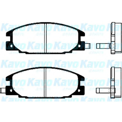 Photo Kit de plaquettes de frein, frein à disque KAVO PARTS BP3500