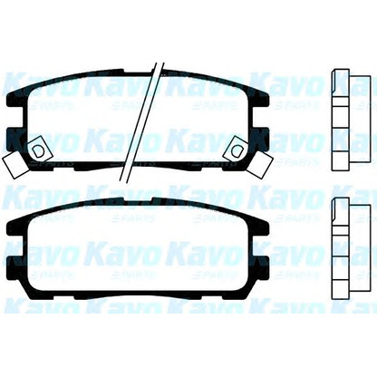 Photo Kit de plaquettes de frein, frein à disque KAVO PARTS BP3503