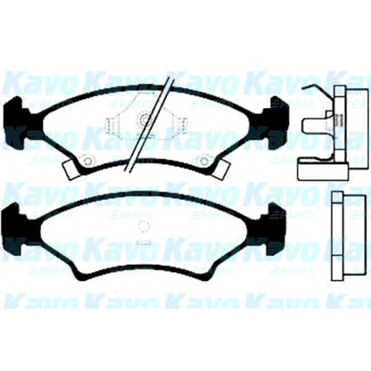 Photo Kit de plaquettes de frein, frein à disque KAVO PARTS BP4001