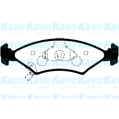 Photo Brake Pad Set, disc brake KAVO PARTS BP4006