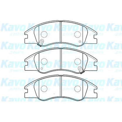 Photo Kit de plaquettes de frein, frein à disque KAVO PARTS BP4012