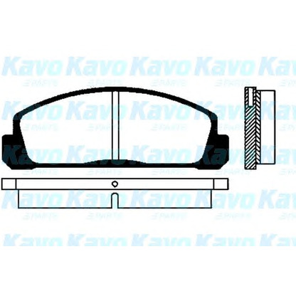 Photo Kit de plaquettes de frein, frein à disque KAVO PARTS BP4500