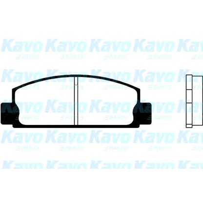 Photo Kit de plaquettes de frein, frein à disque KAVO PARTS BP4508