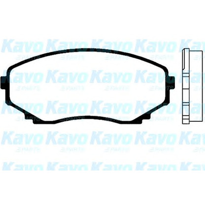 Photo Kit de plaquettes de frein, frein à disque KAVO PARTS BP4524