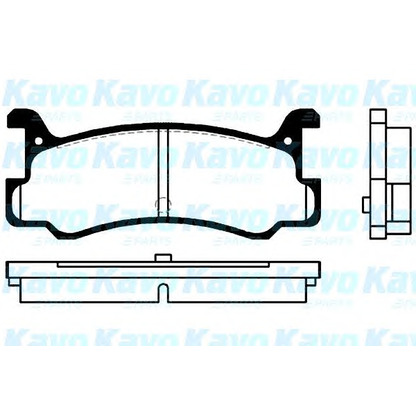 Фото Комплект тормозных колодок, дисковый тормоз KAVO PARTS BP4535