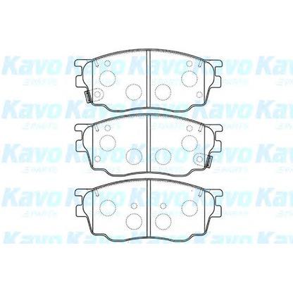 Photo Kit de plaquettes de frein, frein à disque KAVO PARTS BP4550