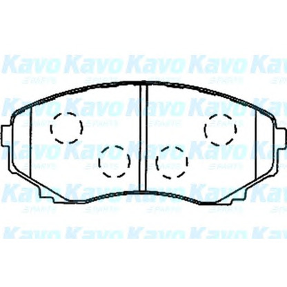 Photo Kit de plaquettes de frein, frein à disque KAVO PARTS BP4557