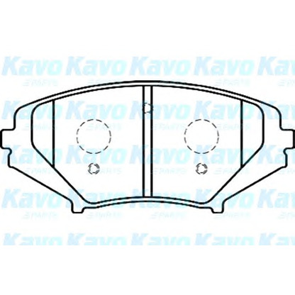 Photo Kit de plaquettes de frein, frein à disque KAVO PARTS BP4558