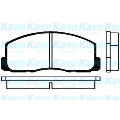 Photo Kit de plaquettes de frein, frein à disque KAVO PARTS BP5504