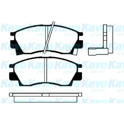 Photo Kit de plaquettes de frein, frein à disque KAVO PARTS BP5508