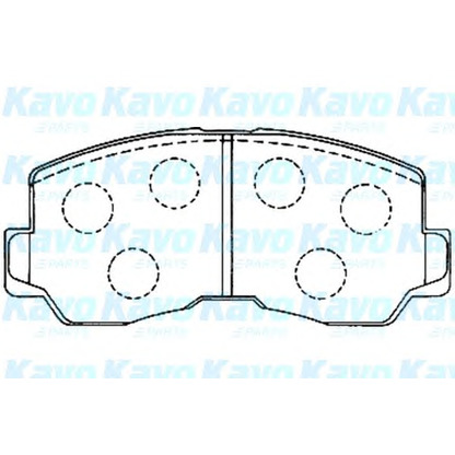 Photo Kit de plaquettes de frein, frein à disque KAVO PARTS BP5533