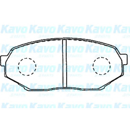 Фото Комплект тормозных колодок, дисковый тормоз KAVO PARTS BP5534