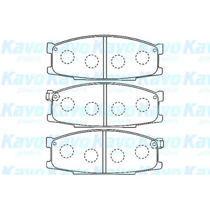 Фото Комплект тормозных колодок, дисковый тормоз KAVO PARTS BP5537