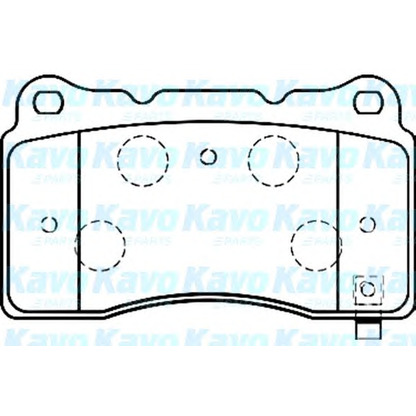 Фото Комплект тормозных колодок, дисковый тормоз KAVO PARTS BP5539